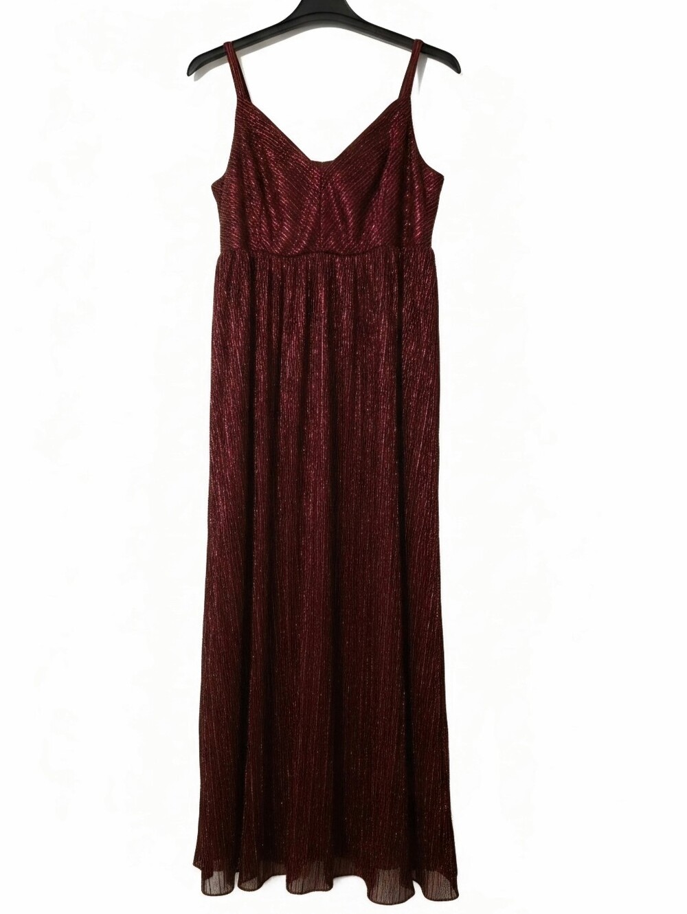 Torrid Tea Length Pleated Bodice Sleeveless Dress Red Burgundy 1X Size 14-16